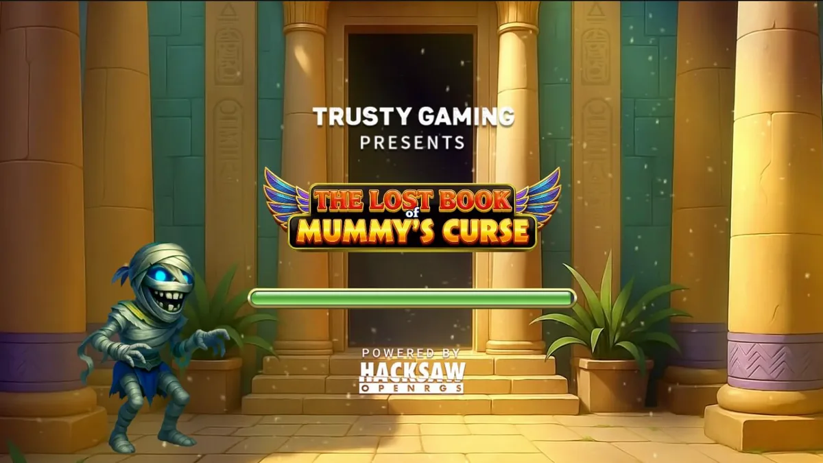Tampilan visual slot The Lost Book of Mummy’s Curse dengan tema Mesir Kuno yang ceria