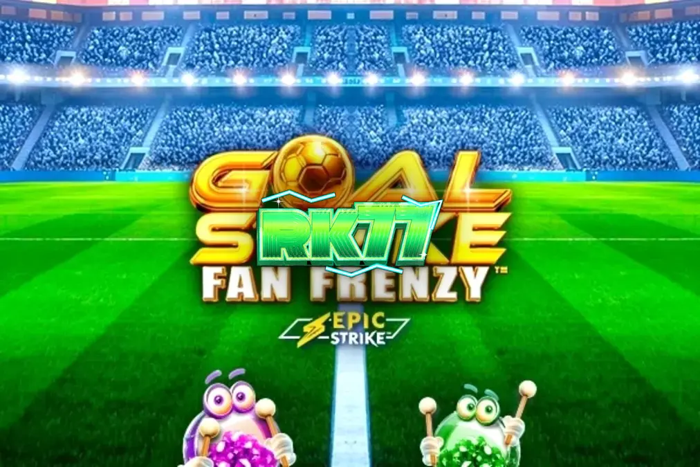 Tampilan visual stadion sepak bola yang meriah dalam slot Goal Strike Fan Frenzy